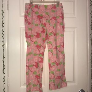Pink and green Lilly Pulitzer capri pants size 4